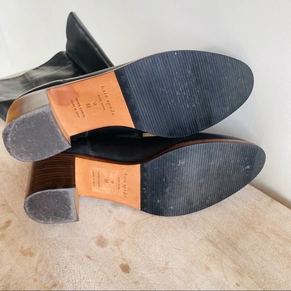 Kate Spade Mireille Tall Leather Boots/Booties black size 9 - Picture 2 of 8